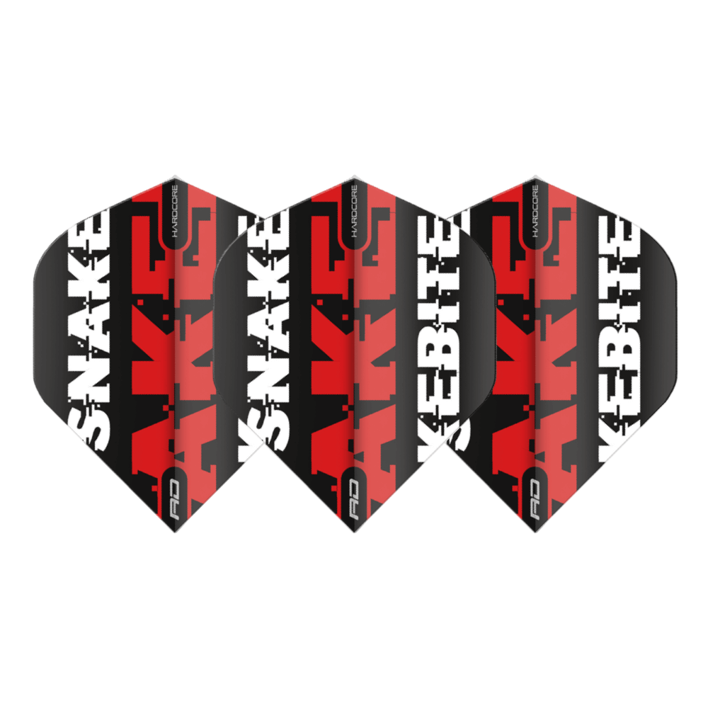 Red Dragon Peter Wright Snakebite Flights - SchwarzRot Set