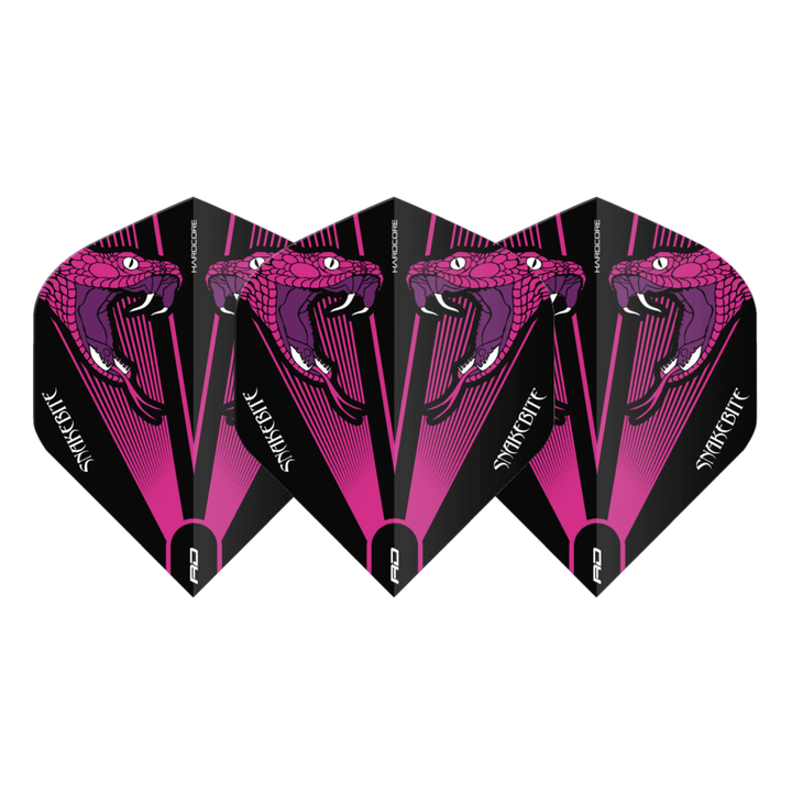 Red Dragon Peter Wright Snakebite Hardcore Twin Flights - Lila Set