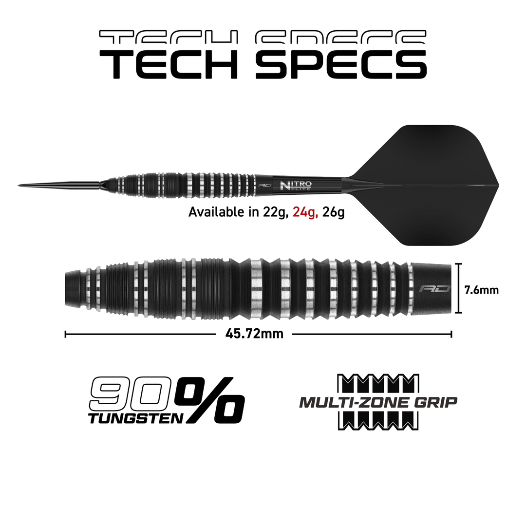 Red Dragon Sable Bomb Switch Point Steeldarts Maße 24g