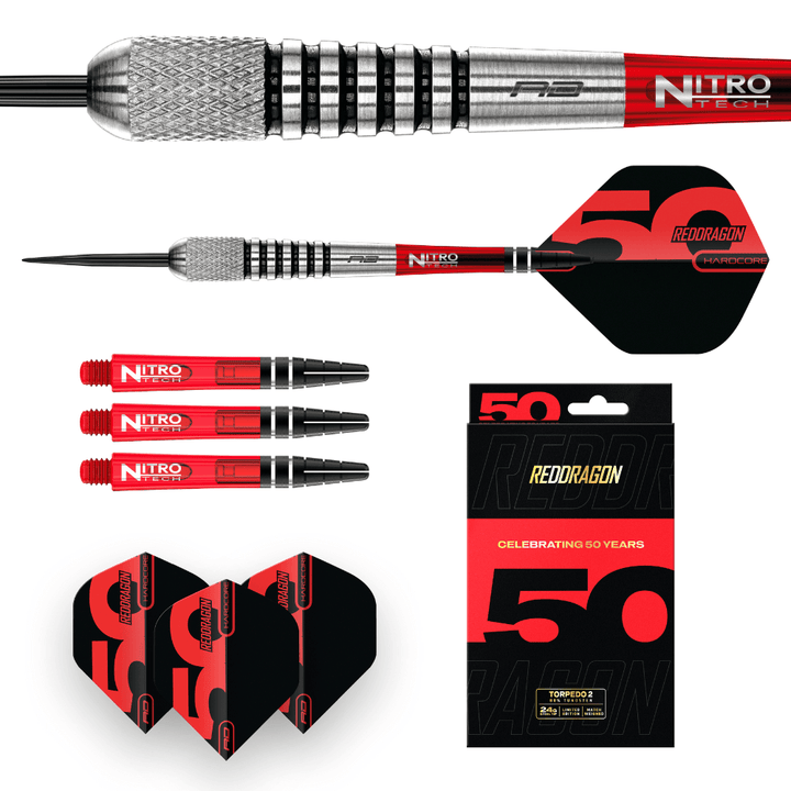 Red Dragon Torpedo 2 Steeldarts Lieferumfang