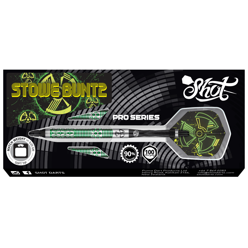 Shot Pro Series Stowe Buntz 2.0 Softdarts Packung