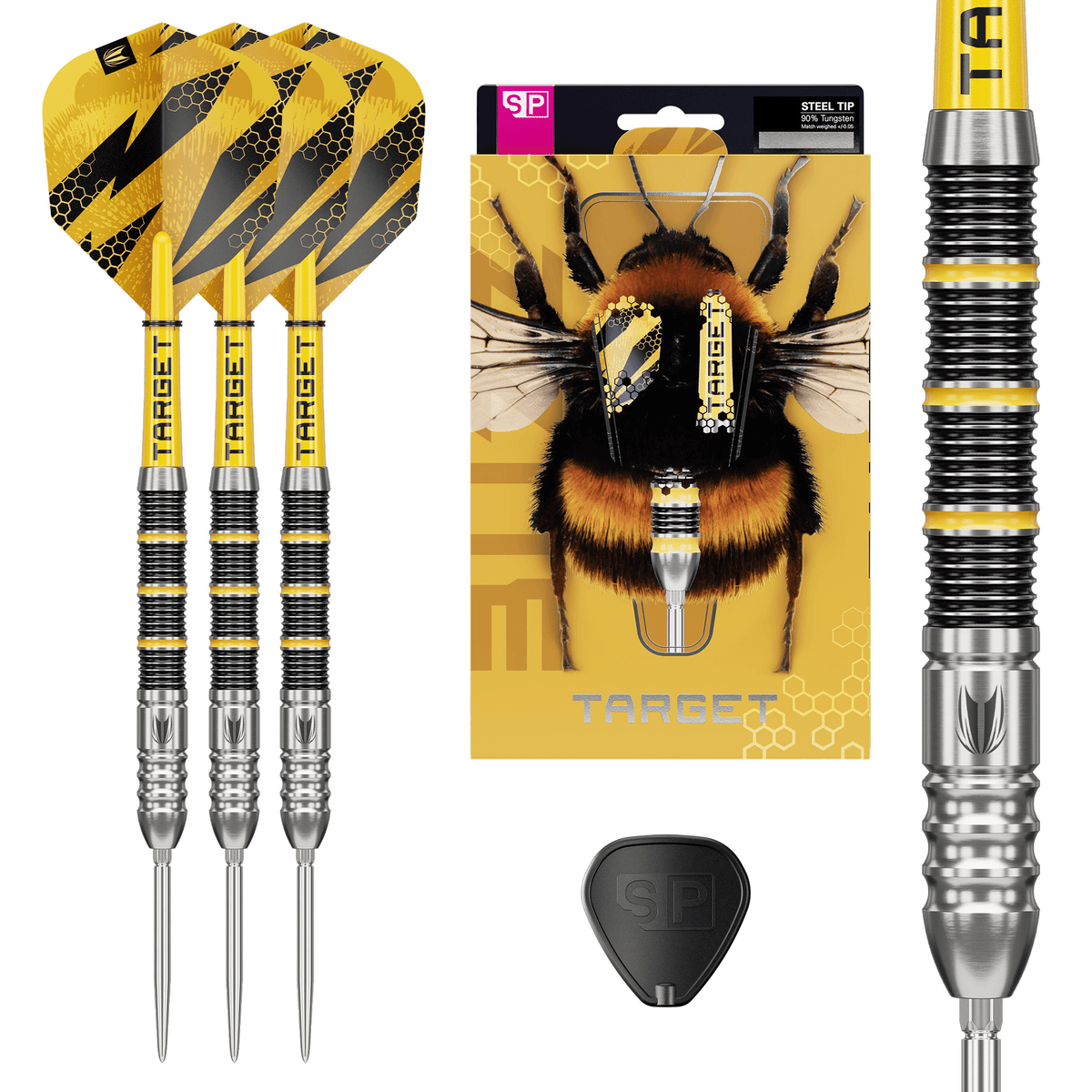 Target Buzz 02 Swiss Point Steeldarts Packungsinhalt