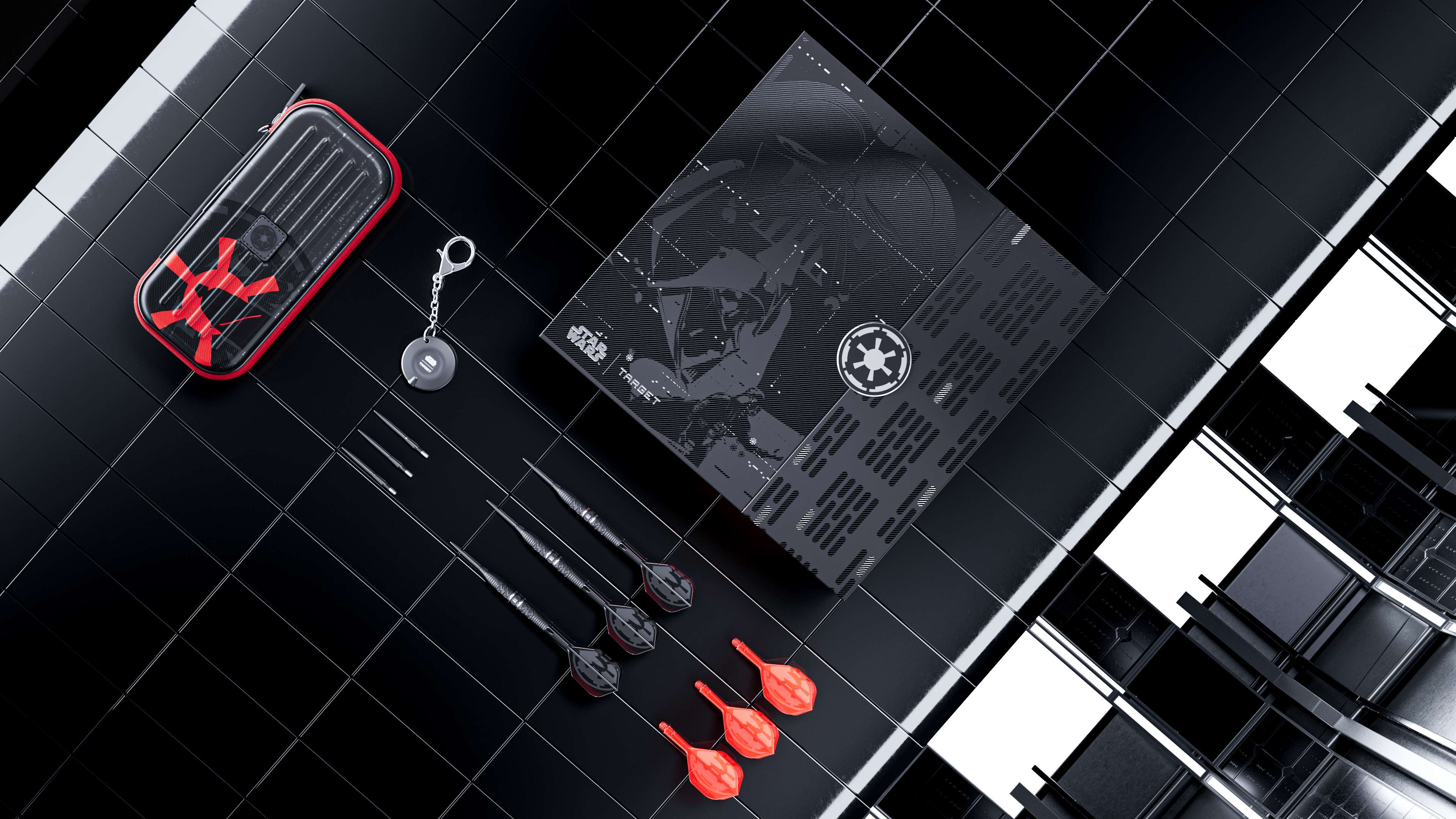 Target Darth Vader Swiss Point Steeldarts Lieferumfang 3