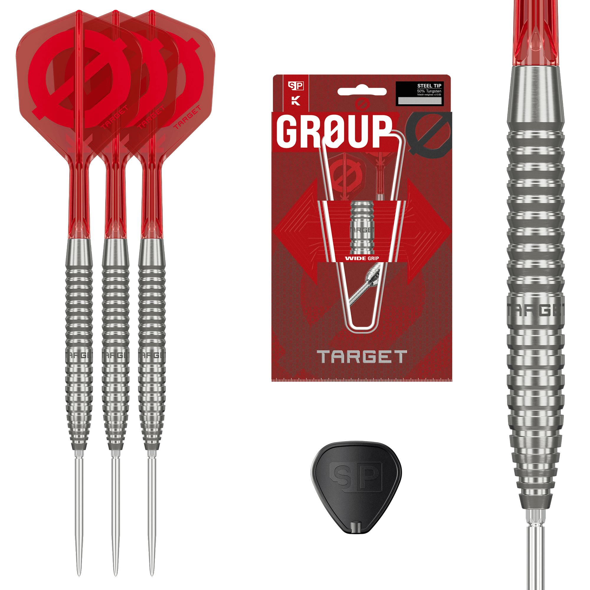Target Group O 02 Swiss Point Steeldarts Packungsinhalt