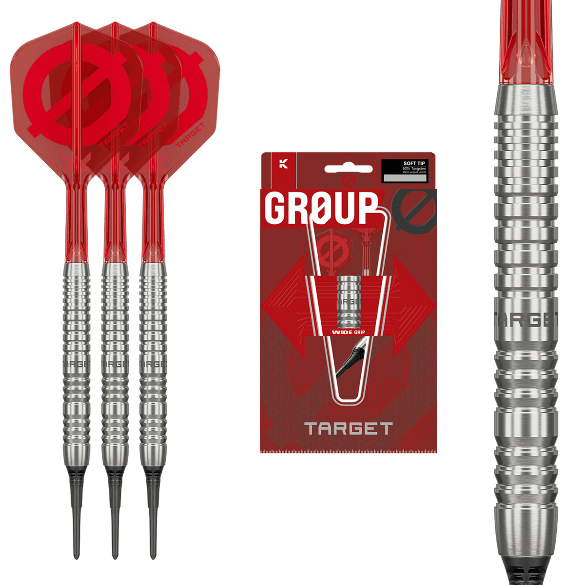 Target Group O 12 Softdarts Packungsinhalt