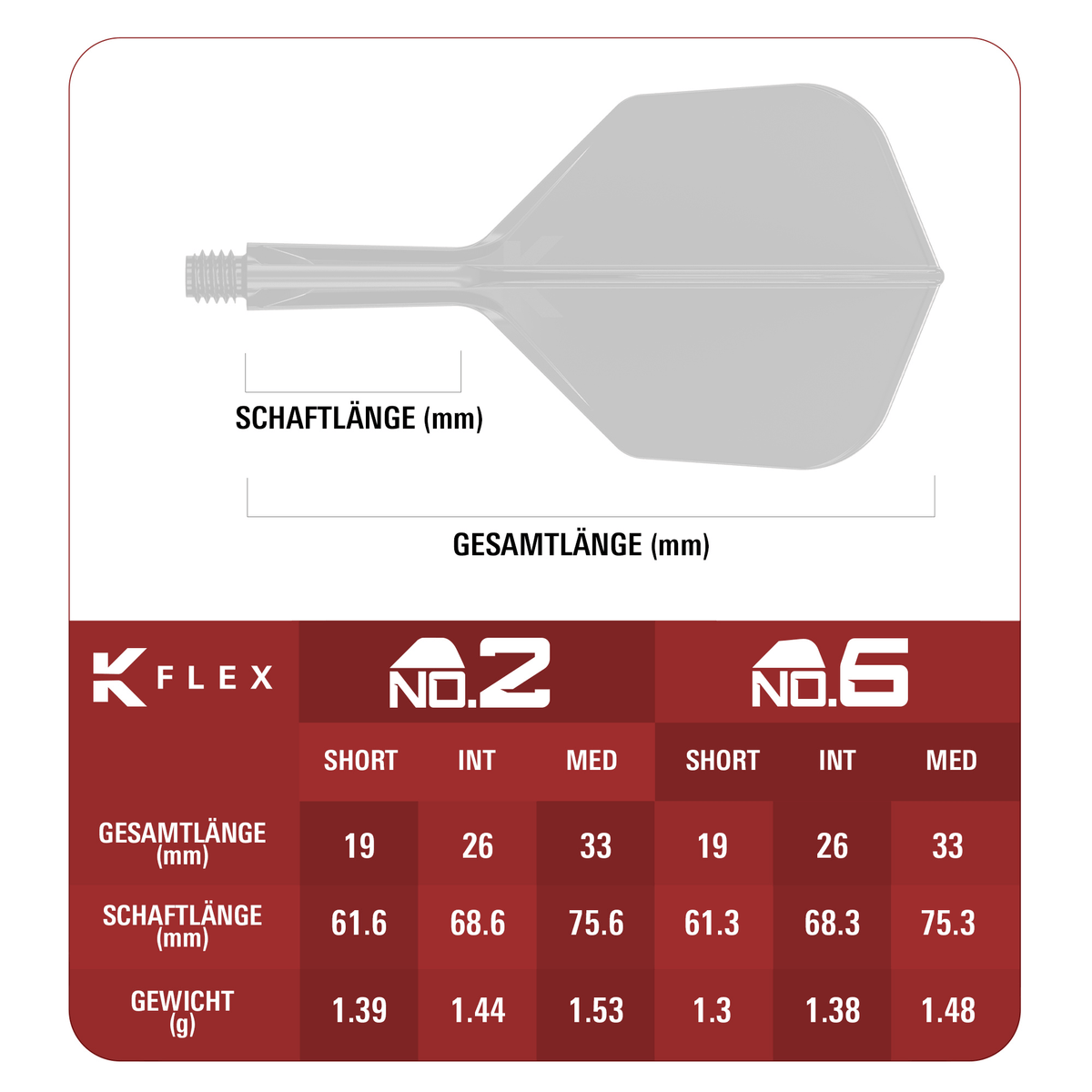 Target Japan K-Flex Mitsumasa Hoshino Pyro G2 NO6 Maße