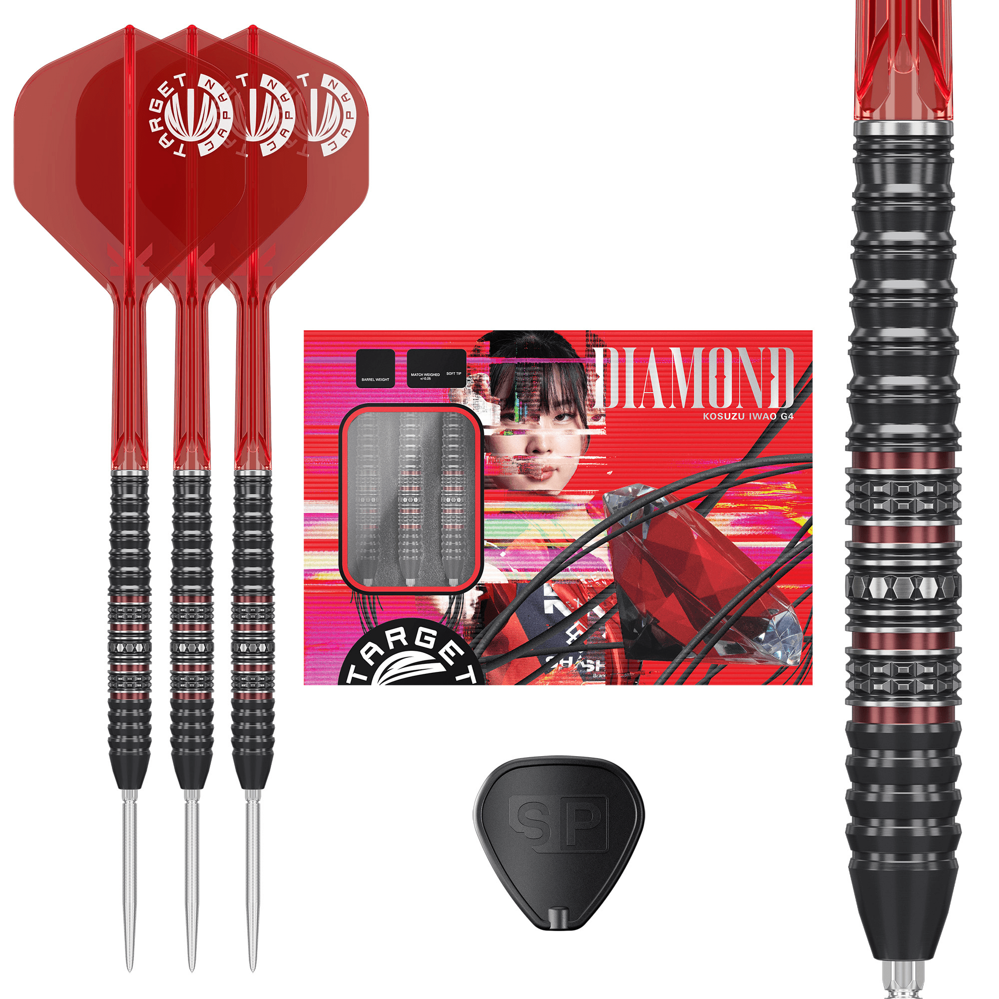 Target Japan Kosuzu Iwao Prime Series Diamond Gen 4 Steeldarts Packungsinhalt