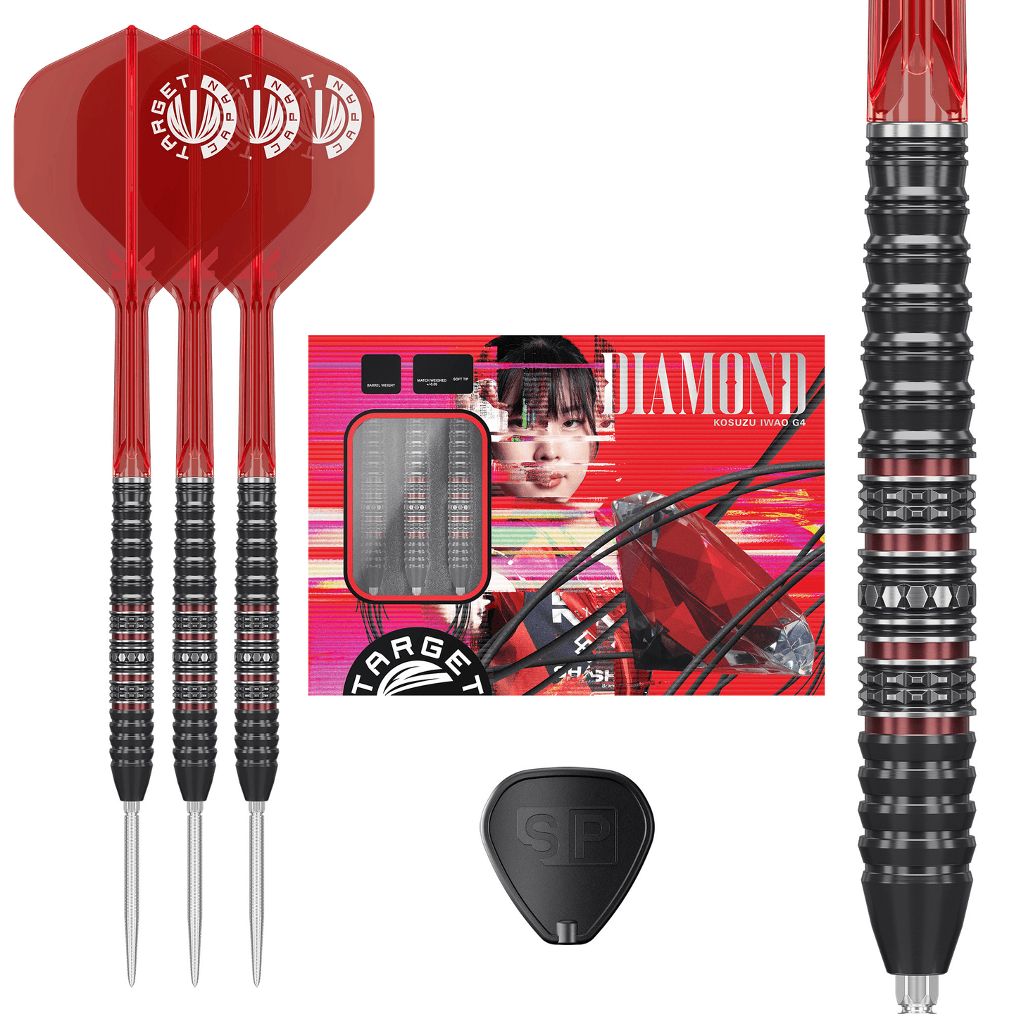 Target Japan Kosuzu Iwao Prime Series Diamond Gen 4 Steeldarts Packungsinhalt