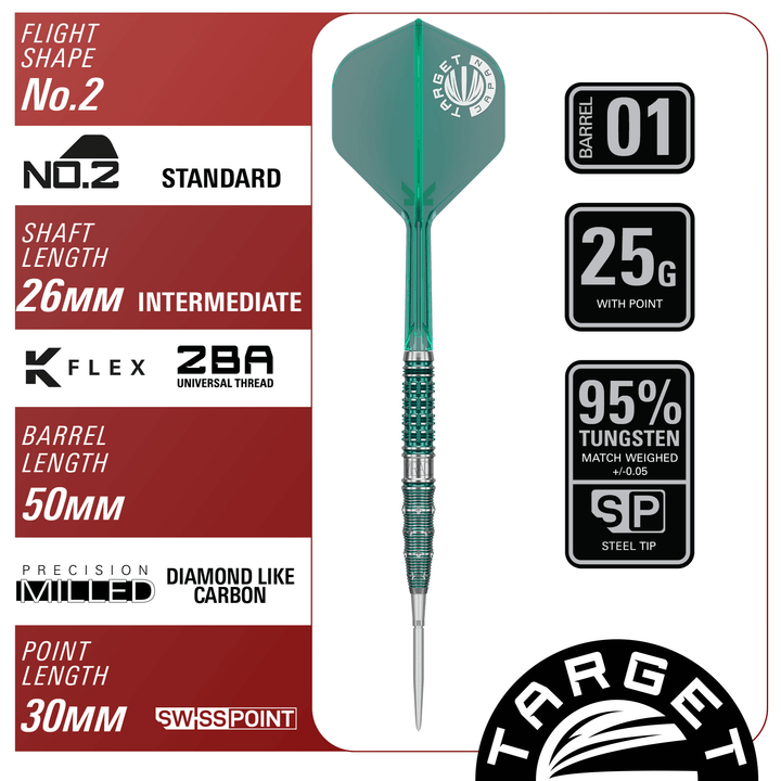 Target Japan Mikuru Suzuki The Miracle Gen 7 Steeldarts Maße 25g