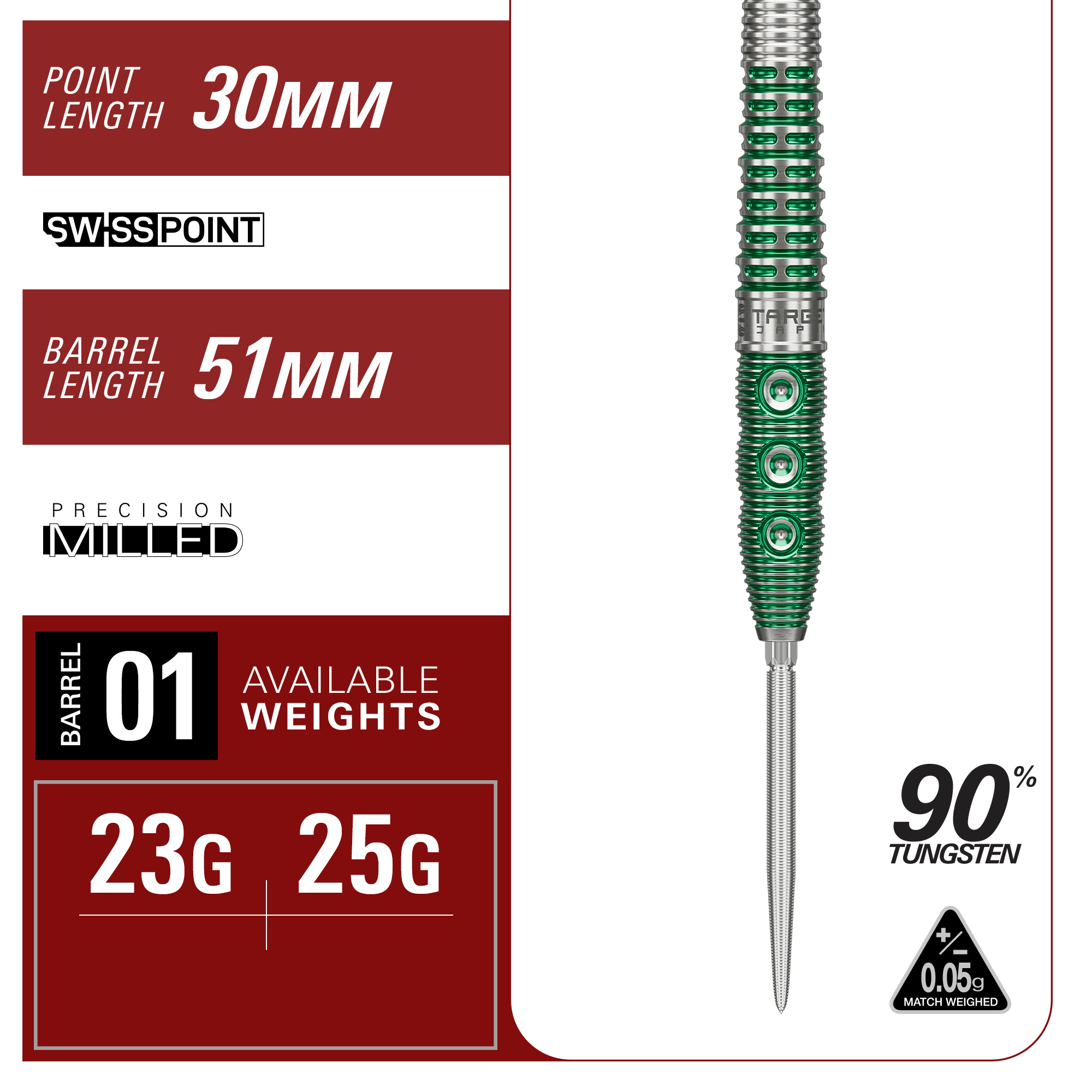 Target Japan Motomu Sakai Prime Series Xeno Gen 1 Steeldarts Maße Barrel