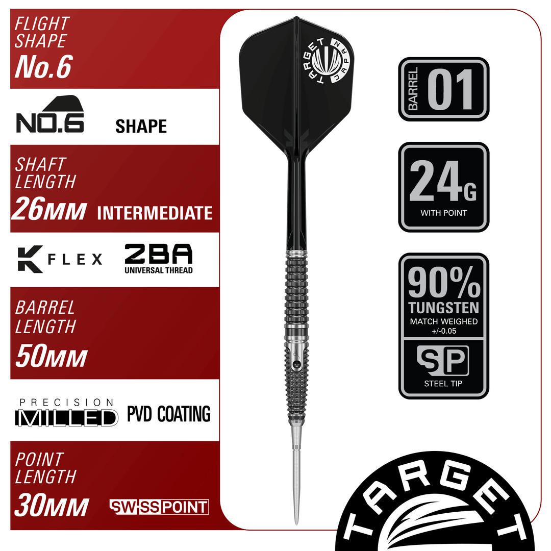 Target Japan Paul Lim The Legend Gen 9 Steeldarts Abmessungen 24g