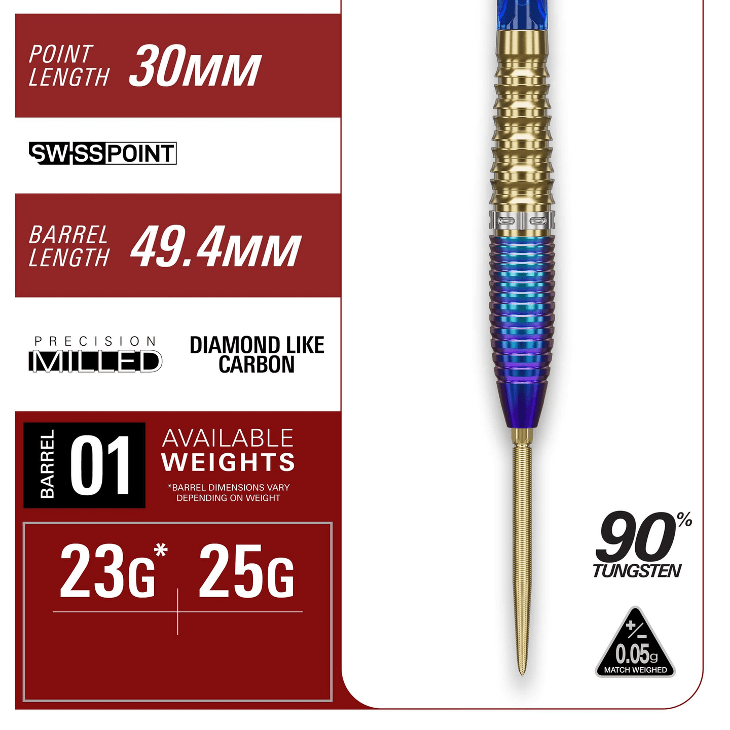 Target Japan Tung Suk Prime Series Zenith Gen 2 Swiss Point Steeldarts 25g