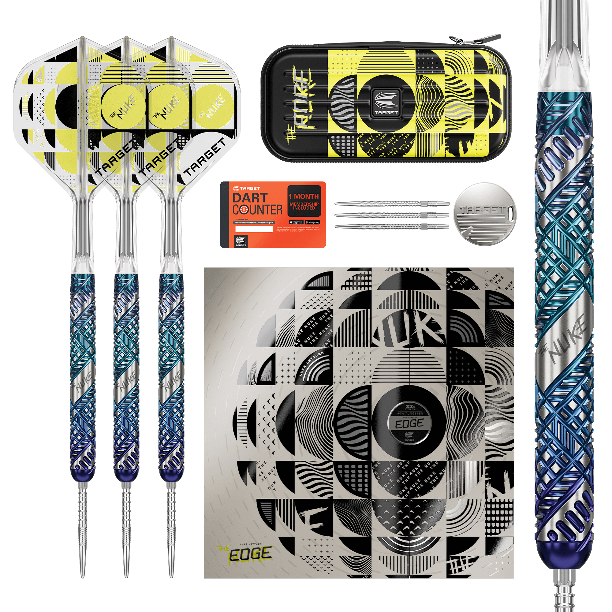 Target Luke Littler Edge Swiss Point Steeldarts Packungsinhalt