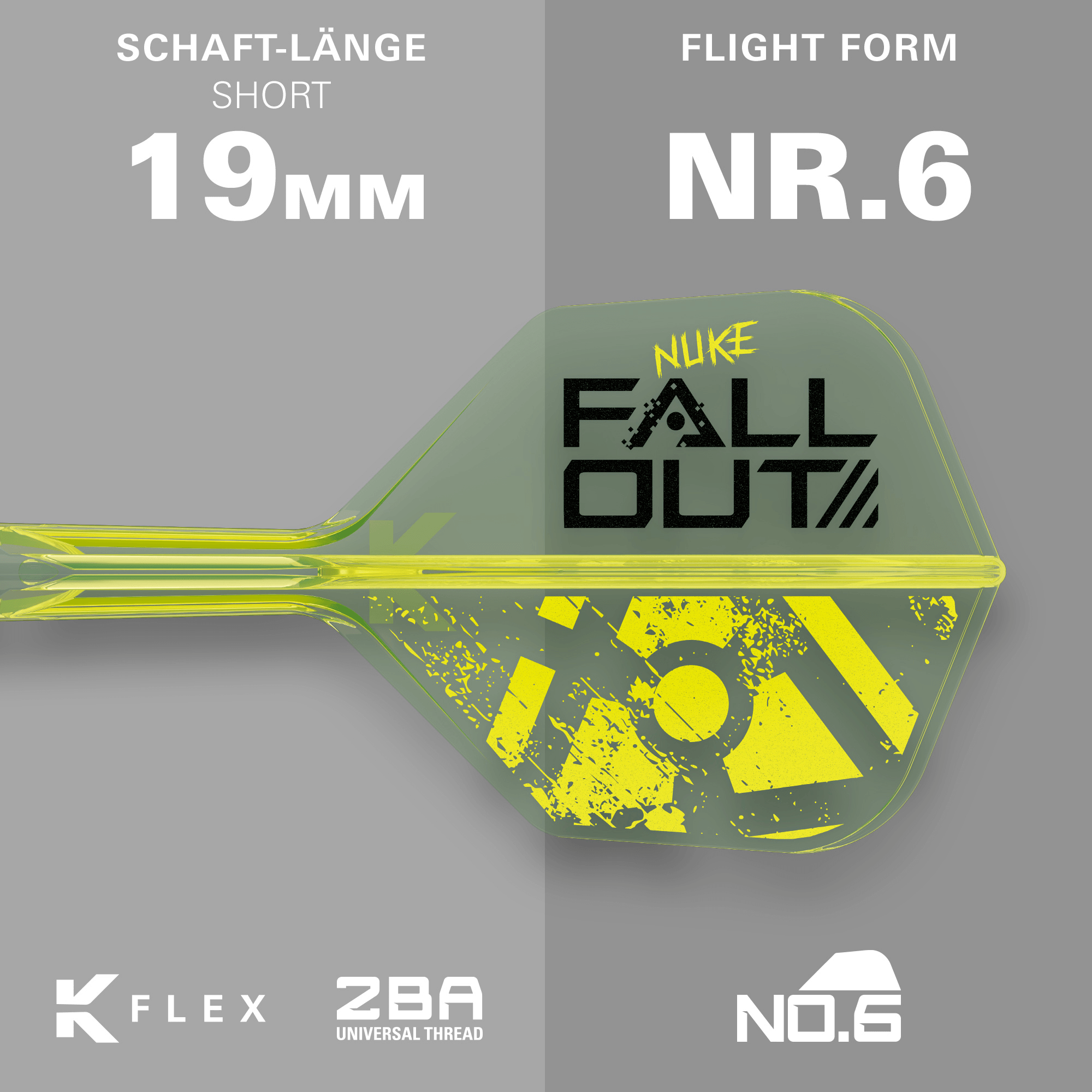 Target Luke Littler Fallout Softdarts Maße Shaft und Flight