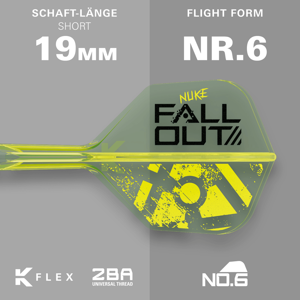Target Luke Littler Fallout Softdarts Maße Shaft und Flight