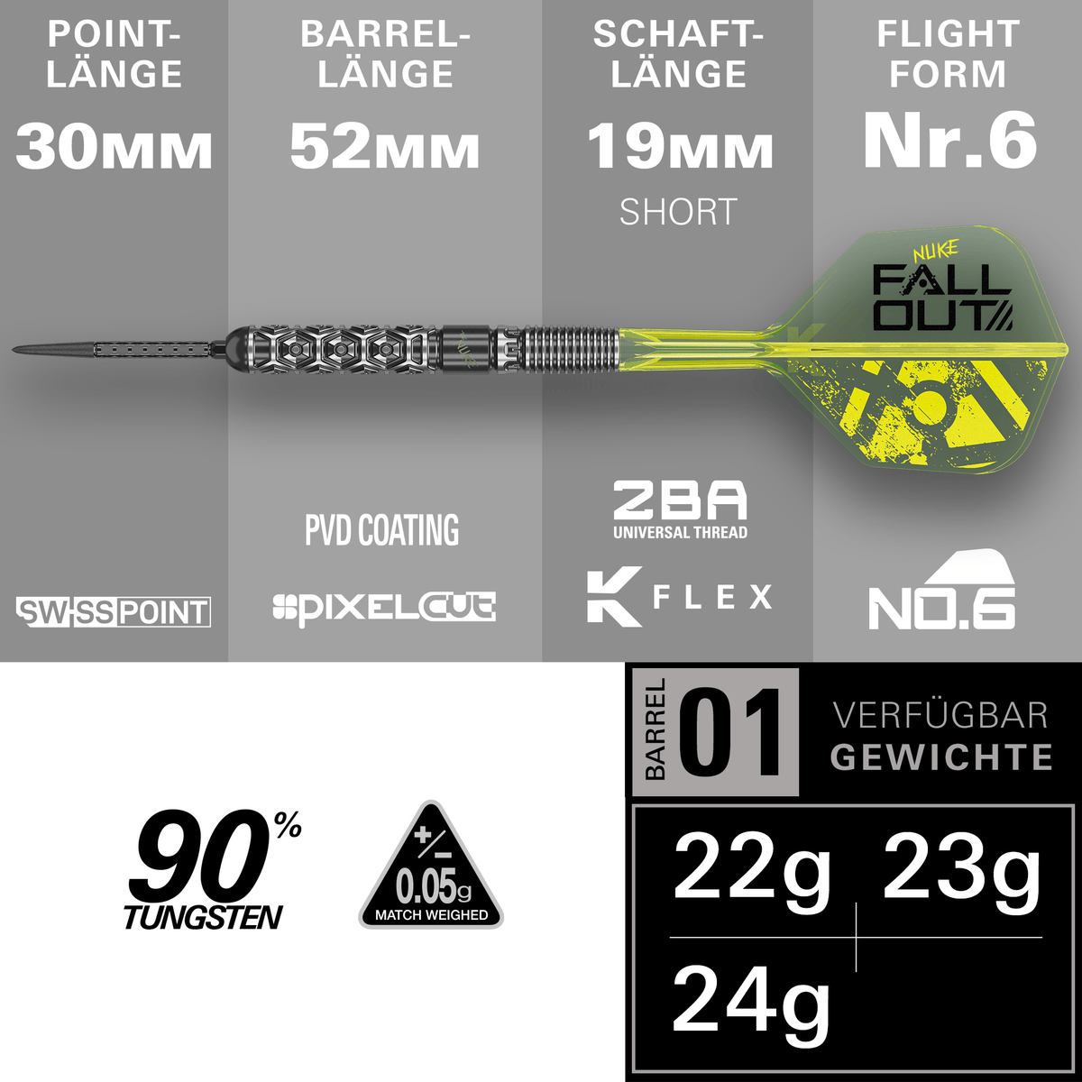 Target Luke Littler Fallout Swiss Point Steeldarts Maße