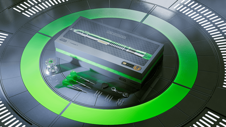 Target Luke Skywalker The Jedi Knight Light Saber Swiss Point Steeldarts Lieferumfang