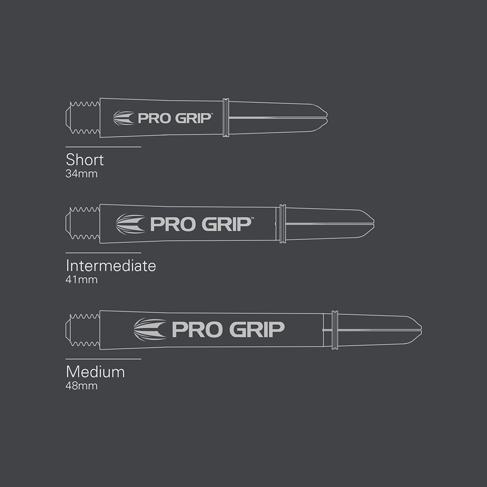 Target Pro Grip Shafts - Schwarz (9 Stück) Maße