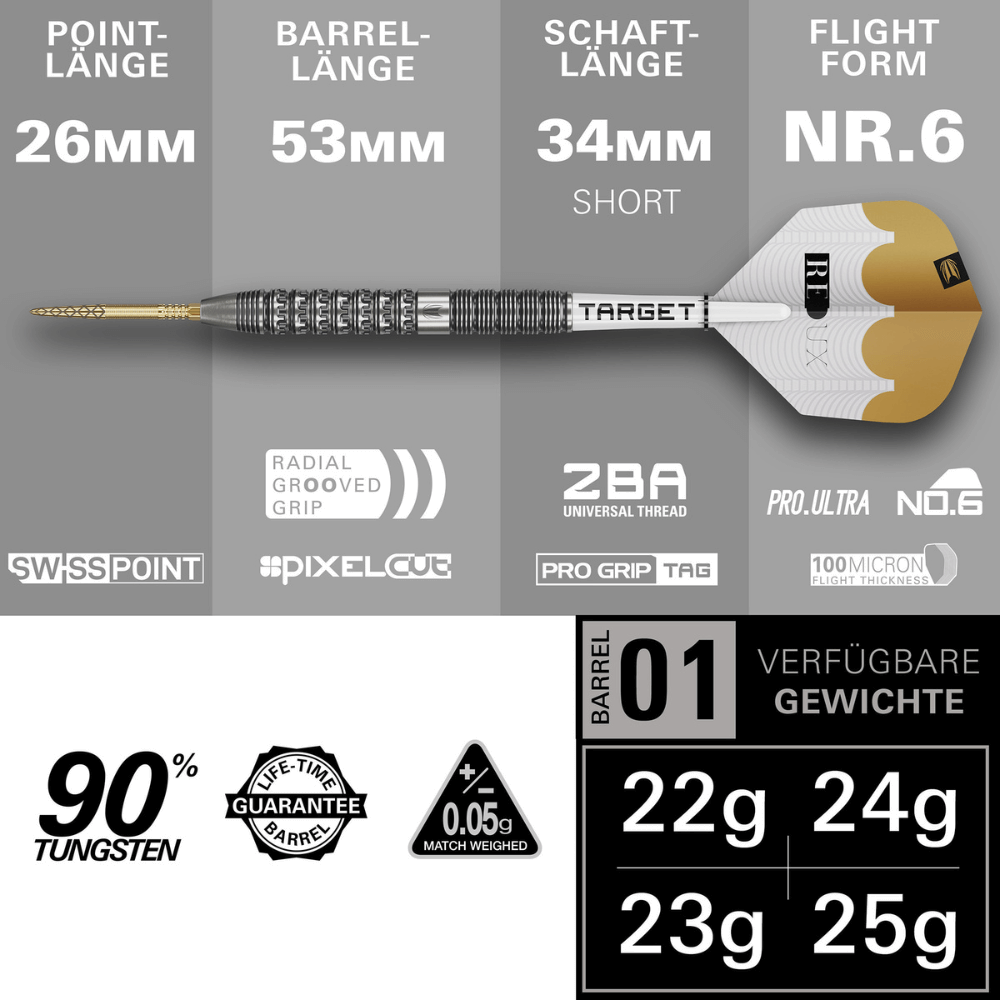 Target Redux 01 Swiss Point Steeldarts Längen