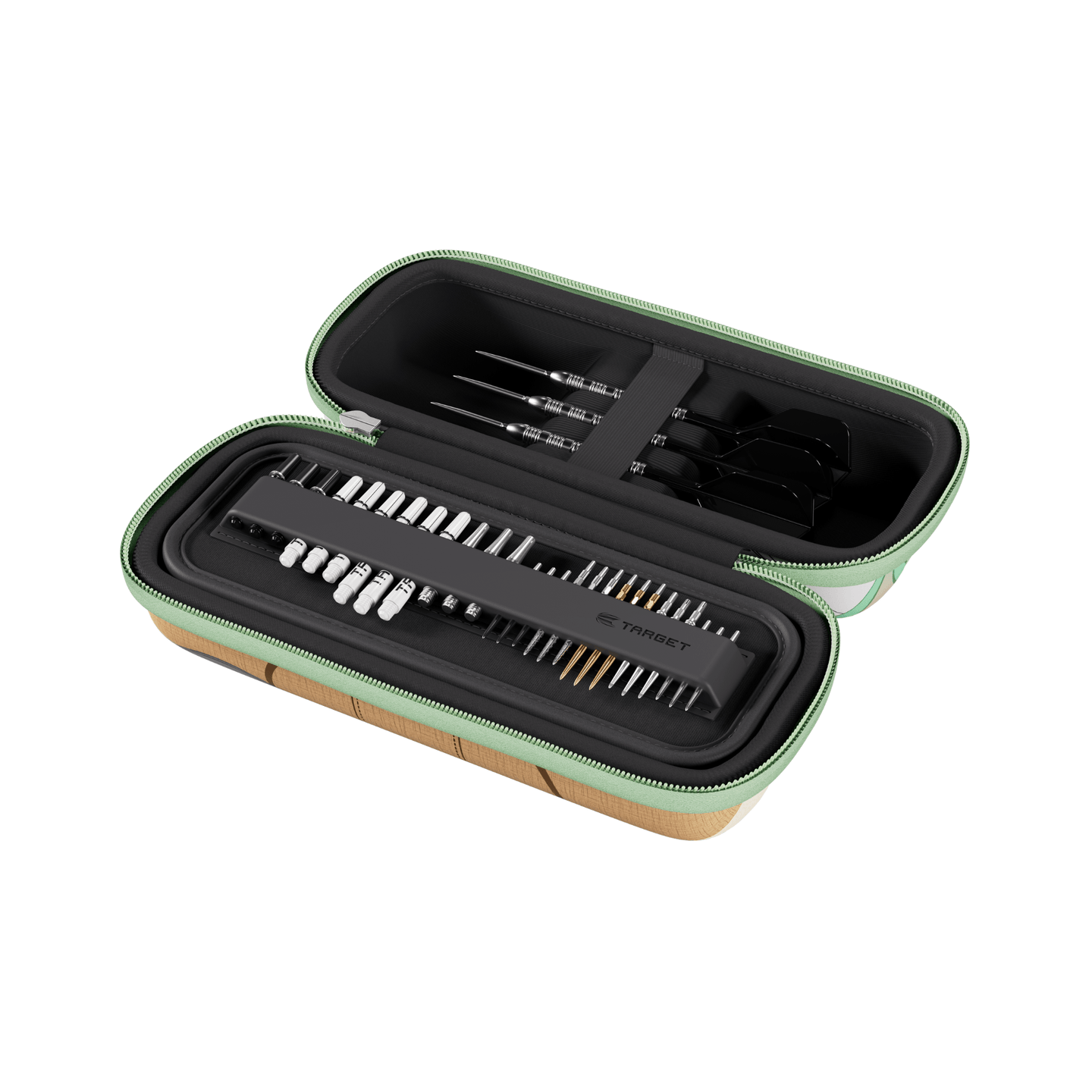 Target Star Wars BOA Case - Grogu Ansicht offen Darts