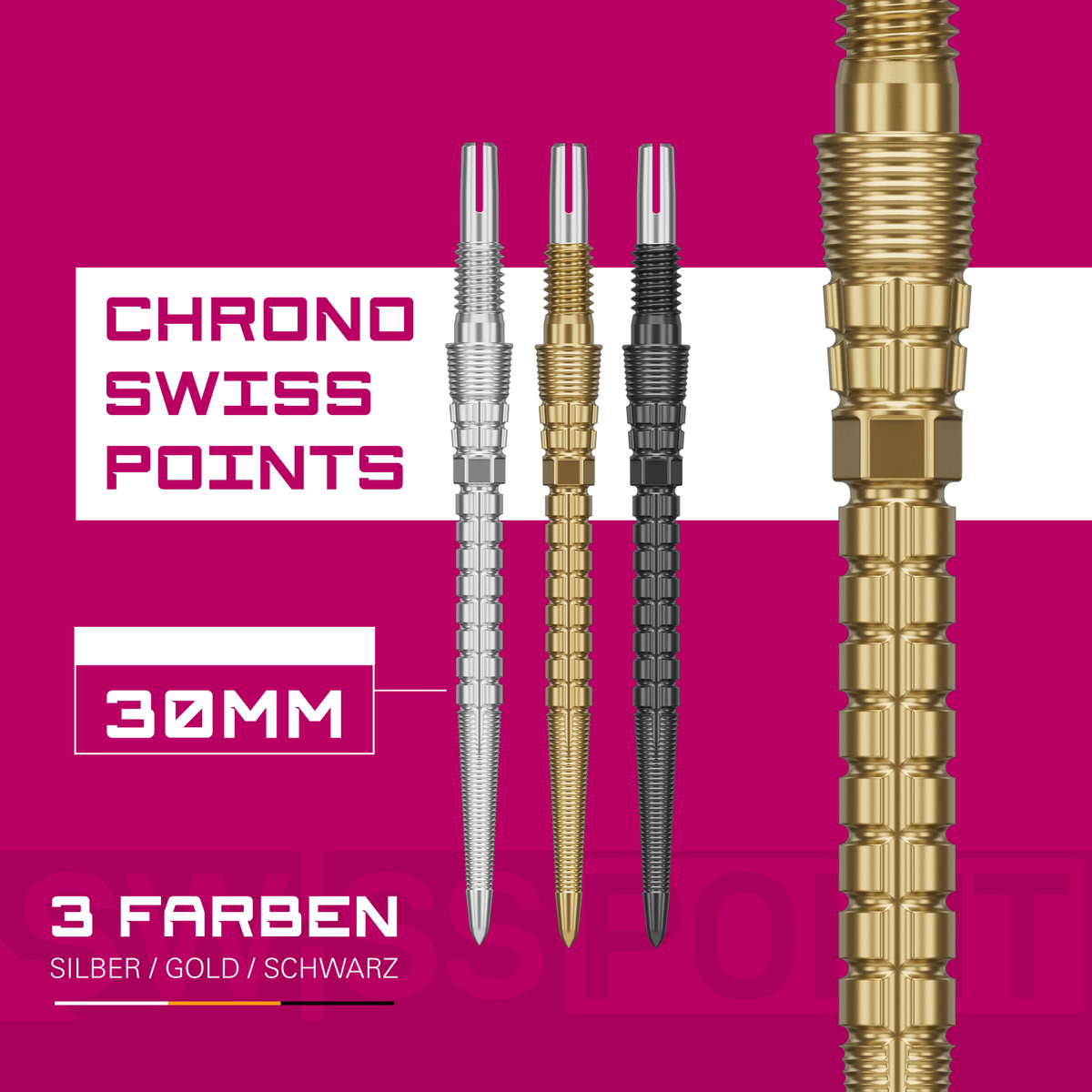 Target Swiss Point Storm Chrono Spitzen - Schwarz Farben