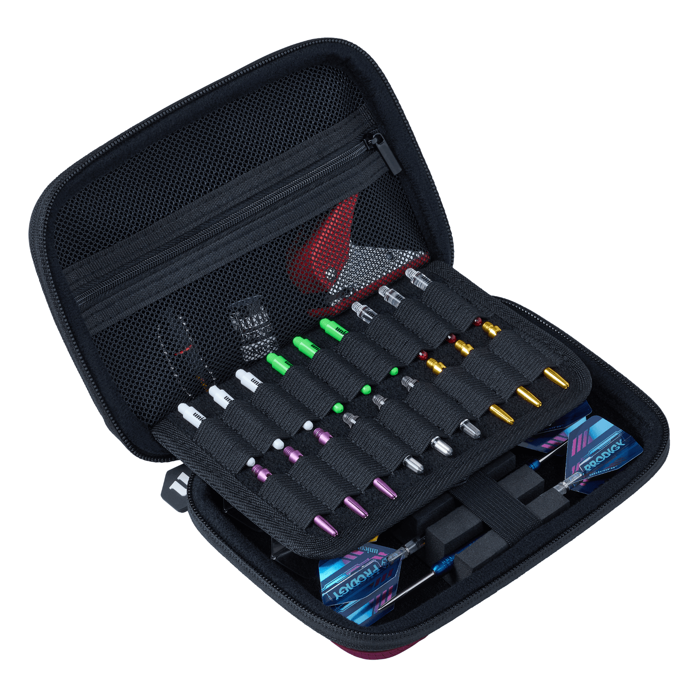 Unicorn Vanguard Dartcase Medium Burgundy offen 2