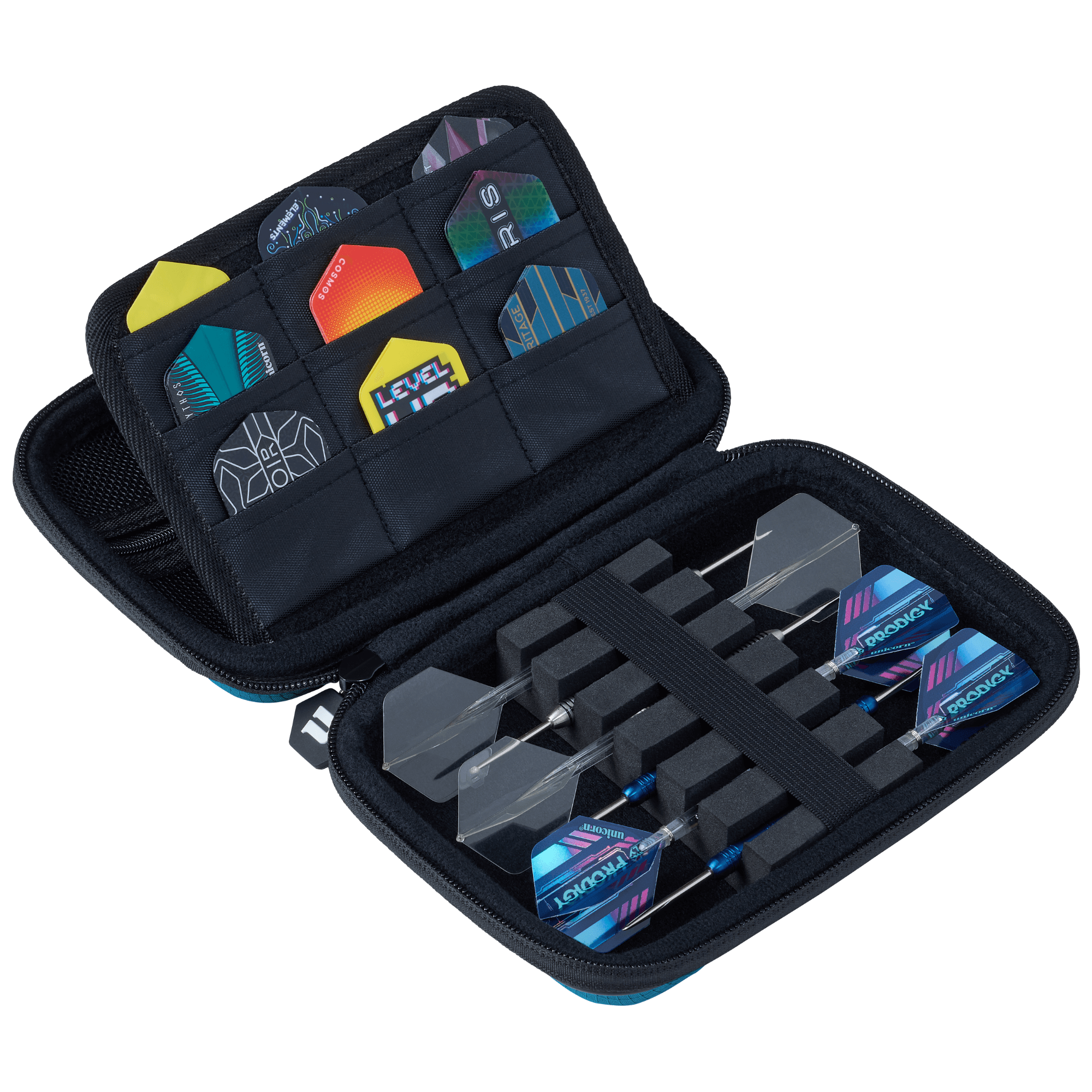 Unicorn Vanguard Dartcase Medium Teal offen 1