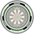 Winmau Advance White Green Surround mit Board