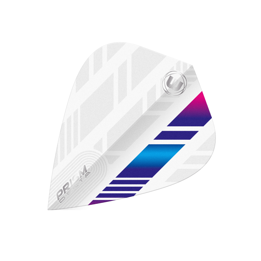 Winmau Alpha Kite White Blue Purple Flights