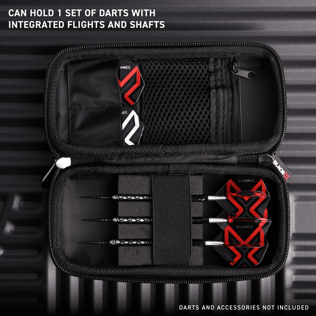 Winmau Blade X Armor G1 dart bag detail 2 open