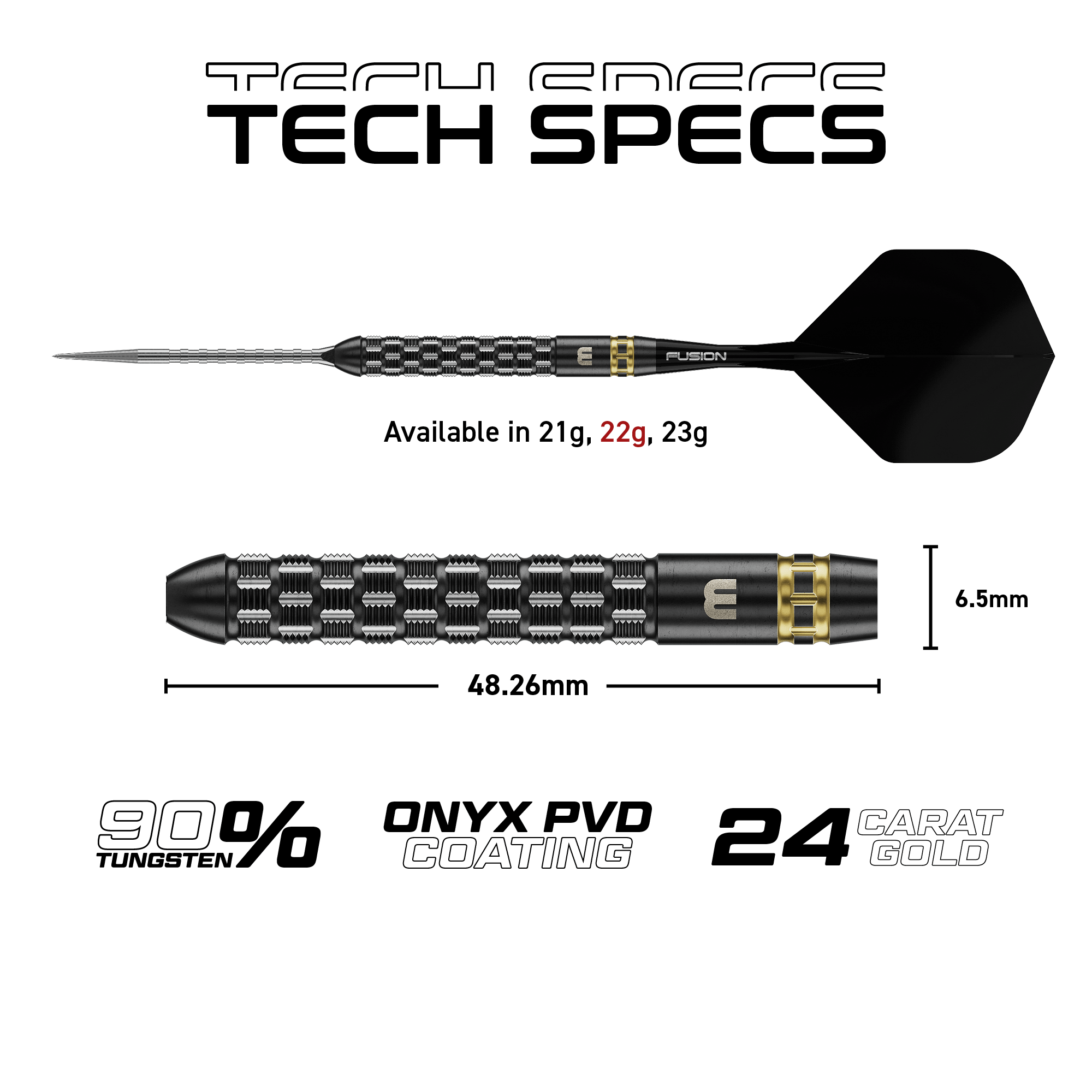 Winmau GVV TS-PRO Switch Point Steeldarts Maße 22g