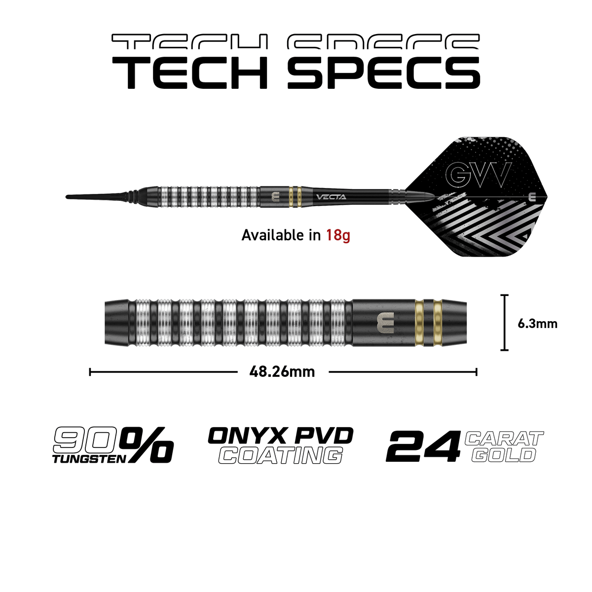 Winmau GVV TS Softdarts Maße