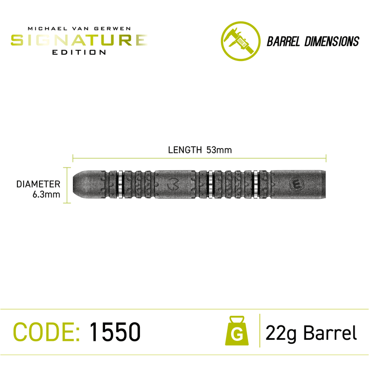 Winmau MVG Signature Edition Steeldarts Größen 22g