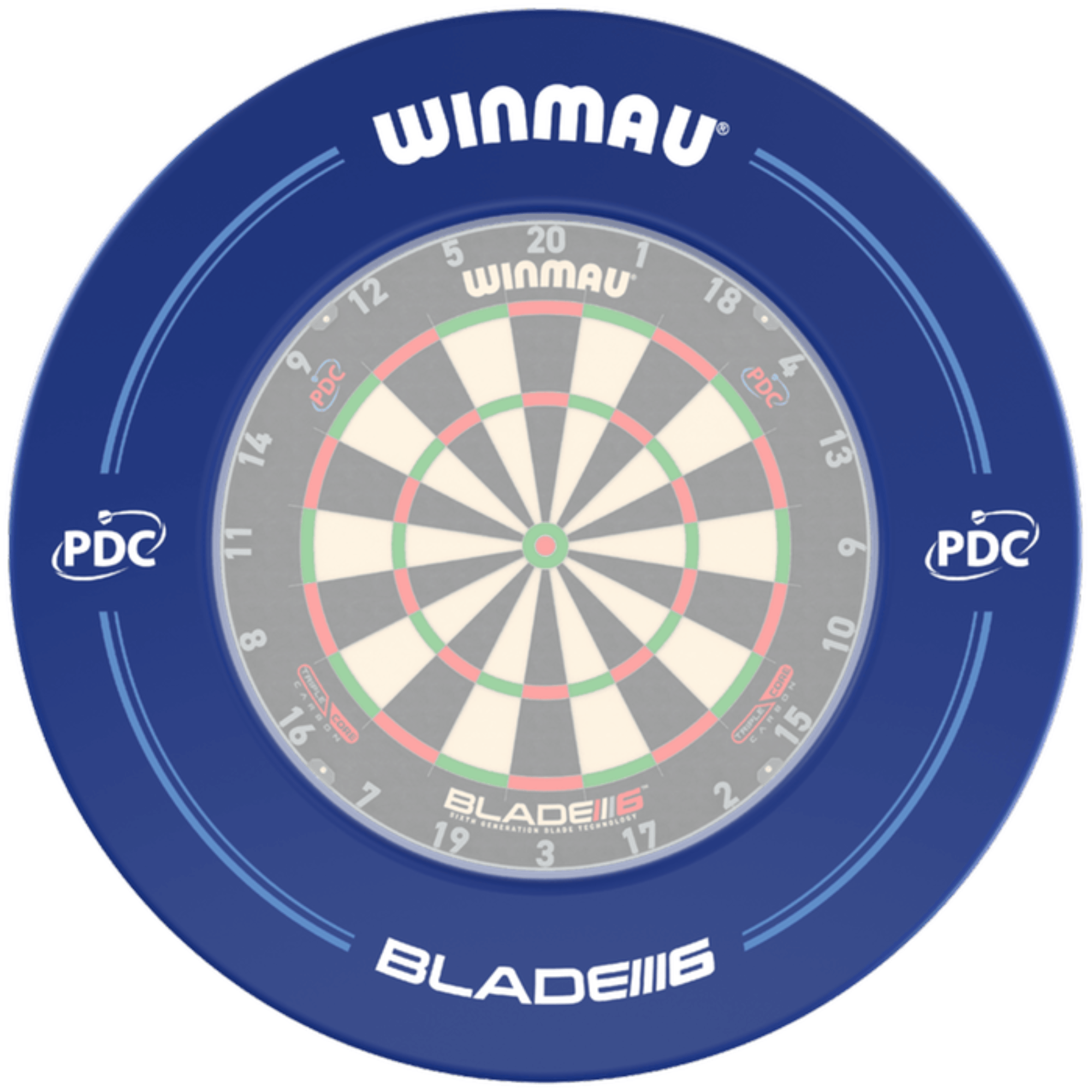 Winmau PDC Blue Dartboard Surround mit Board