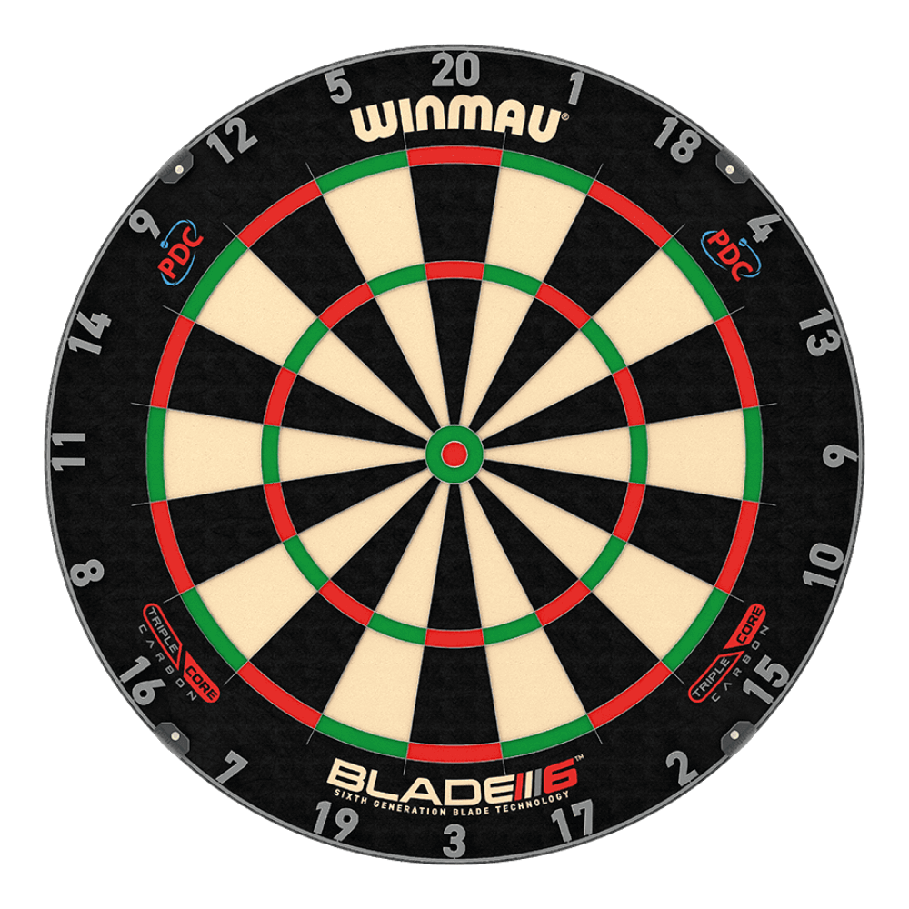 Winmau Premium Set Schwarz Dartscheibe 