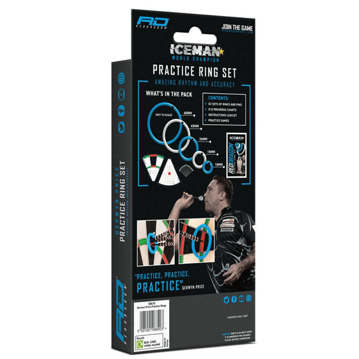 Red Dragon Gerwyn Price Practice Rings Packung hinten